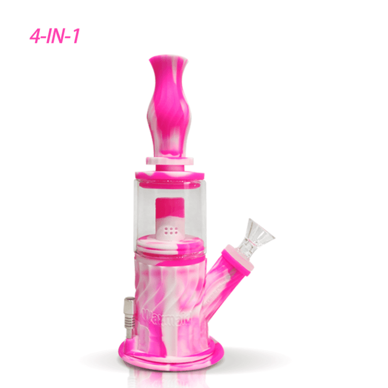 Waxmaid 9″ Crystor S Mini Transparent Silicone Double Percolator Water